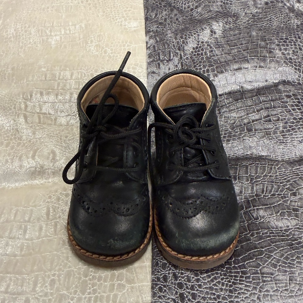 Classic Black Kids Bootie Shoe Size 21